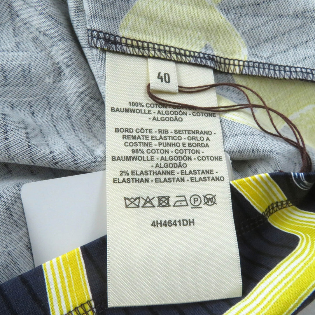 Pristine HERMES Short sleeve T-shirt Kaleidoscope Effect Navy yellow 40 4H4641DH