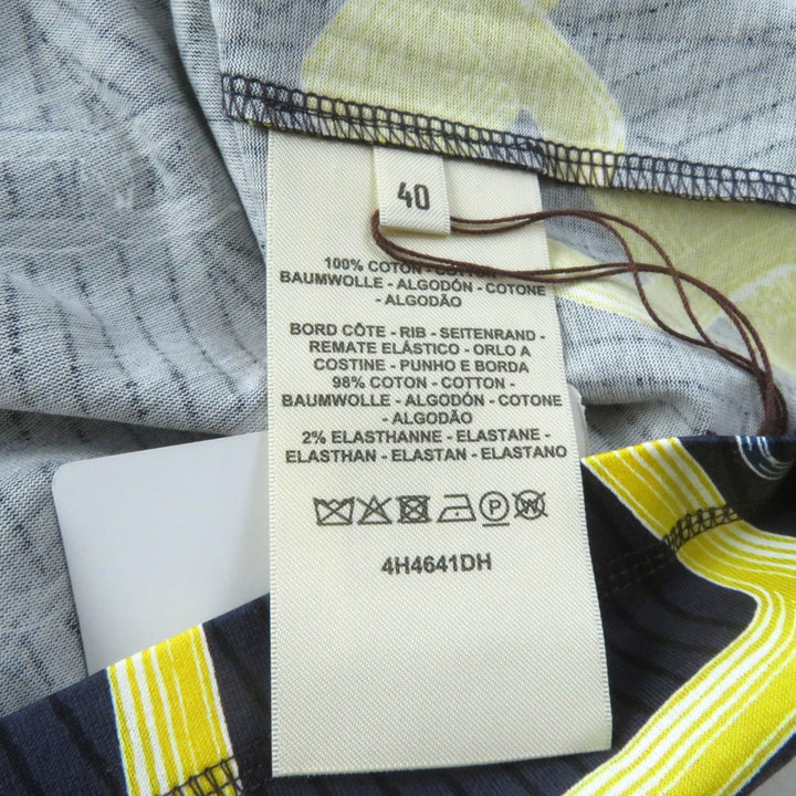 Pristine HERMES Short sleeve T-shirt Kaleidoscope Effect Navy yellow 40 4H4641DH