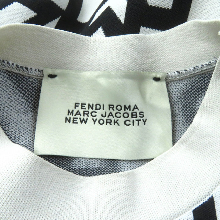 Excellent FENDI×MARC JACOBS one piece Logo print short sleeve knit 36 FZD917