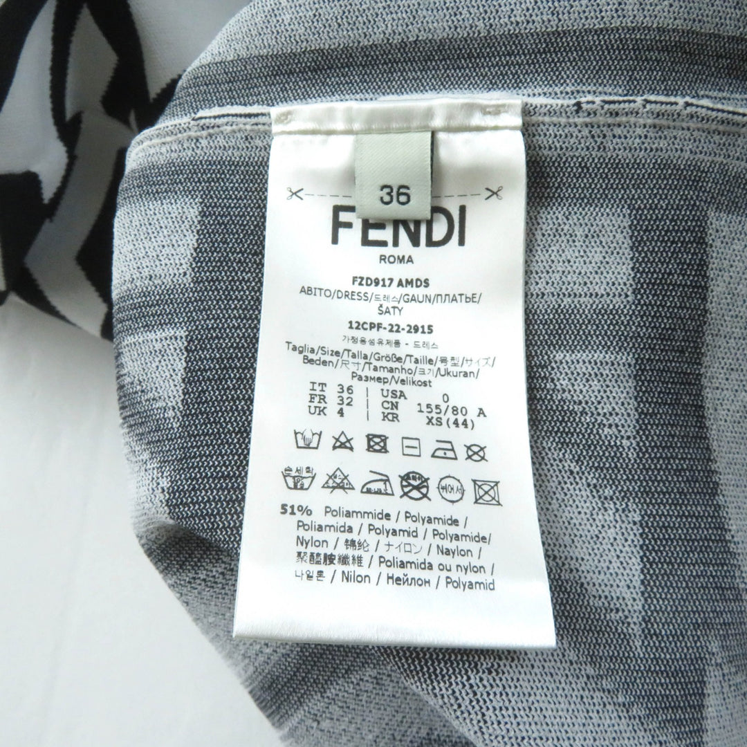 Excellent FENDI×MARC JACOBS one piece Logo print short sleeve knit 36 FZD917