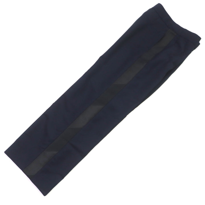 Pristine BURBERRY slacks Lined pleated pants Navy mohair mens 38 8040278