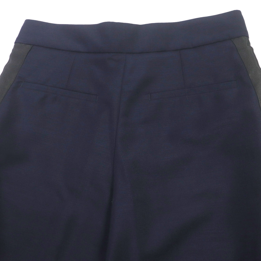 Pristine BURBERRY slacks Lined pleated pants Navy mohair mens 38 8040278