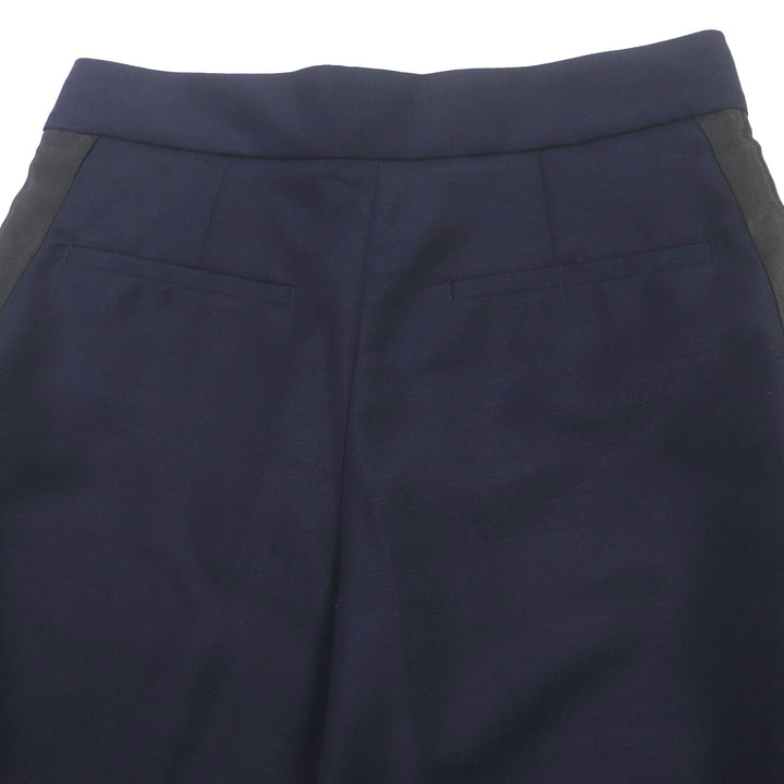 Pristine BURBERRY slacks Lined pleated pants Navy mohair mens 38 8040278