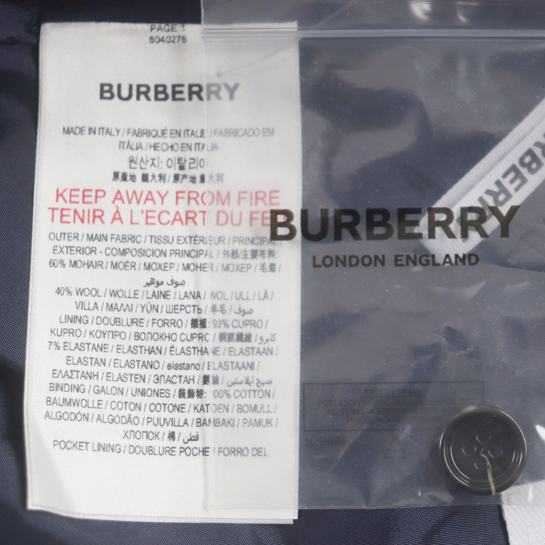 Pristine BURBERRY slacks Lined pleated pants Navy mohair mens 38 8040278