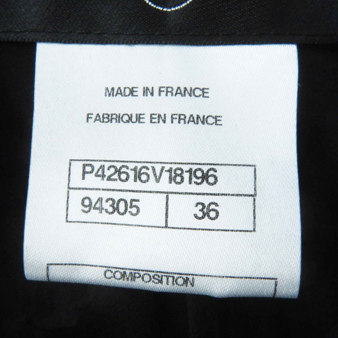 Great CHANEL setup Rhinestone COCO Button with Plate, black Women P42616／P42872