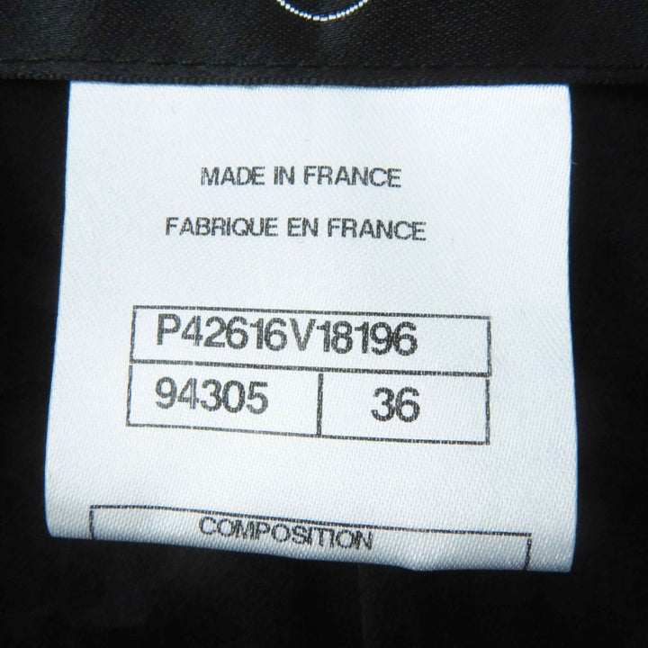 Great CHANEL setup Rhinestone COCO Button with Plate, black Women P42616／P42872