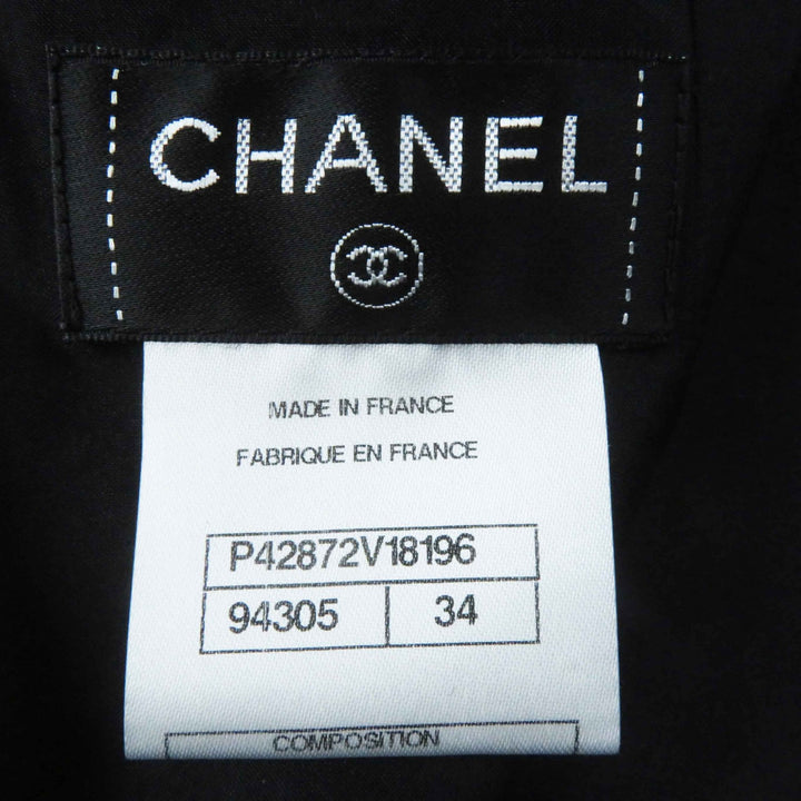 Great CHANEL setup Rhinestone COCO Button with Plate, black Women P42616／P42872