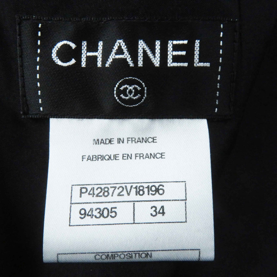 Great CHANEL setup Rhinestone COCO Button with Plate, black Women P42616／P42872