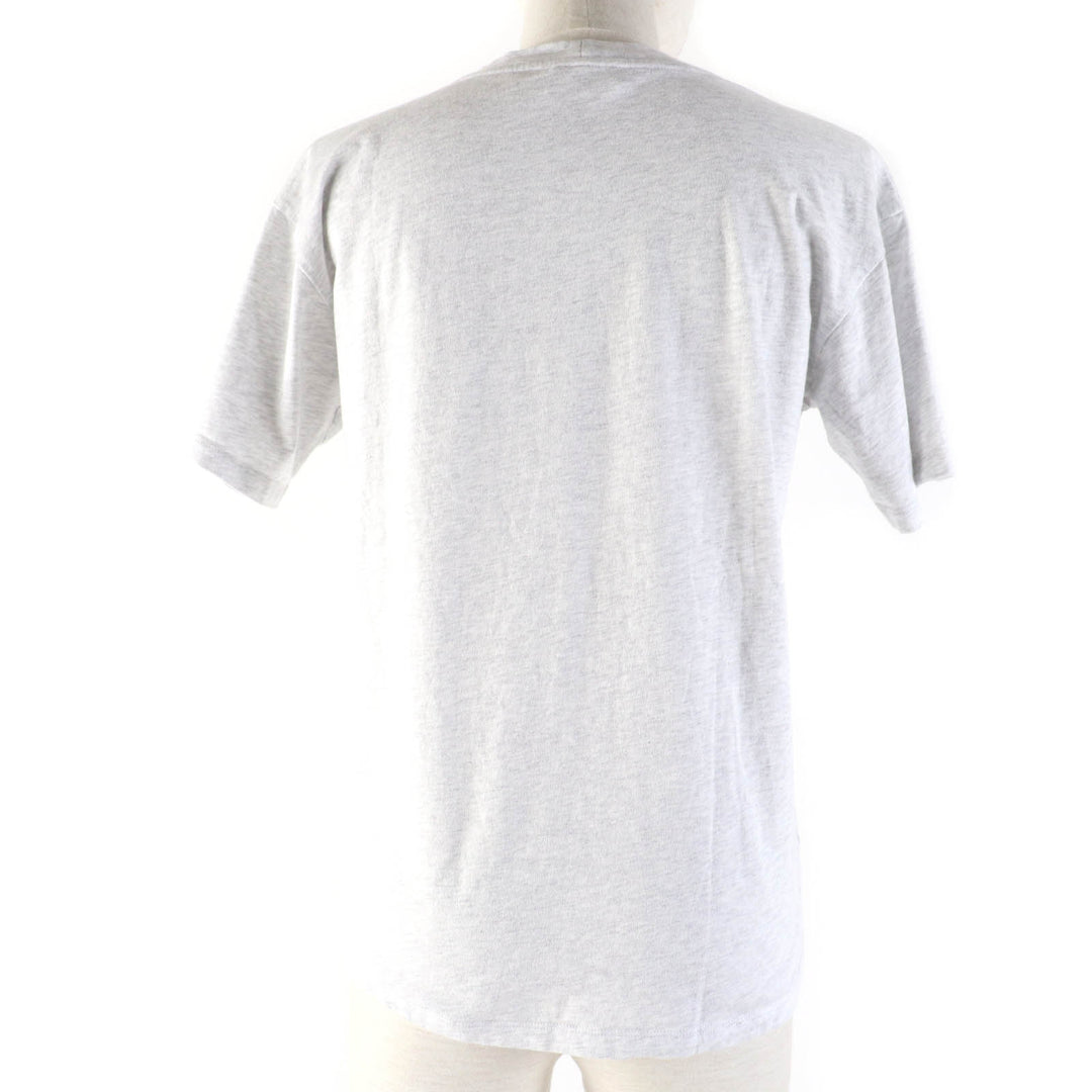 Excellent CELINE Short sleeve T-shirt Logo print Loose fit gray cotton Women XS