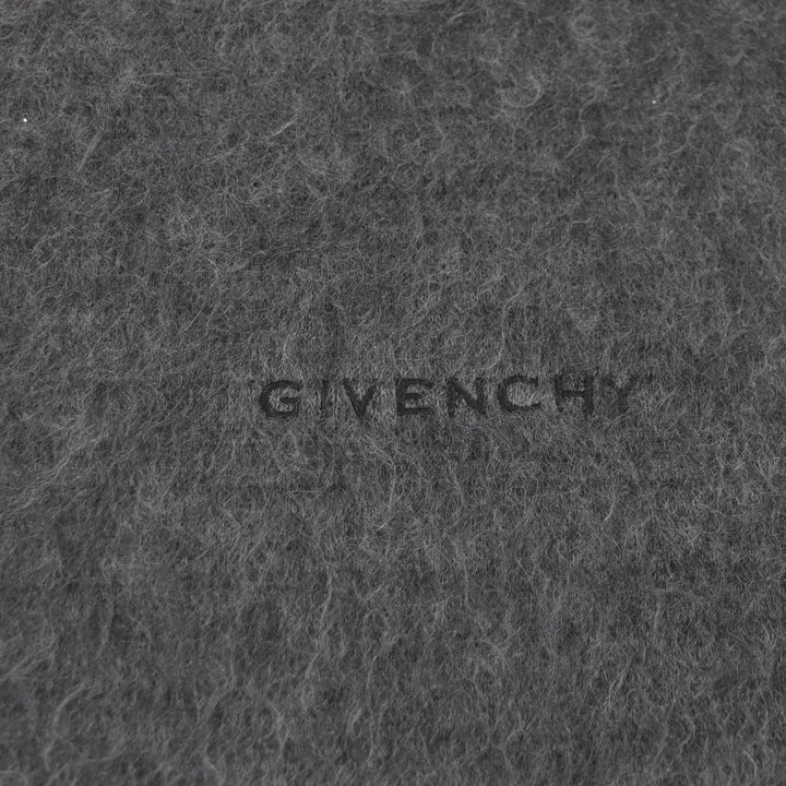 Excellent GIVENCHY knit Tag effect dog motif logo embroidered mohair sweater gray mohair mens S BM90H04Y9D