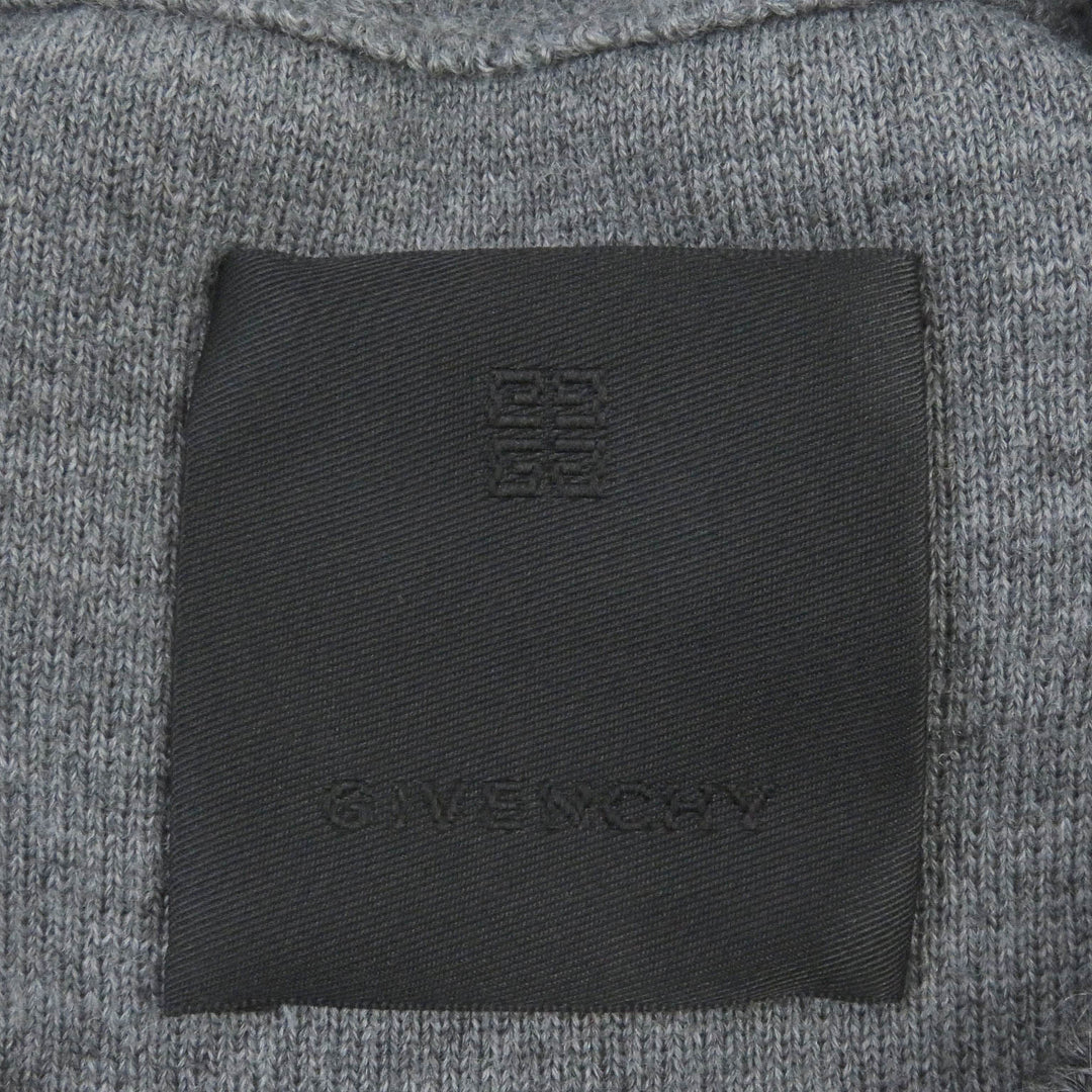 Excellent GIVENCHY knit Tag effect dog motif logo embroidered mohair sweater gray mohair mens S BM90H04Y9D