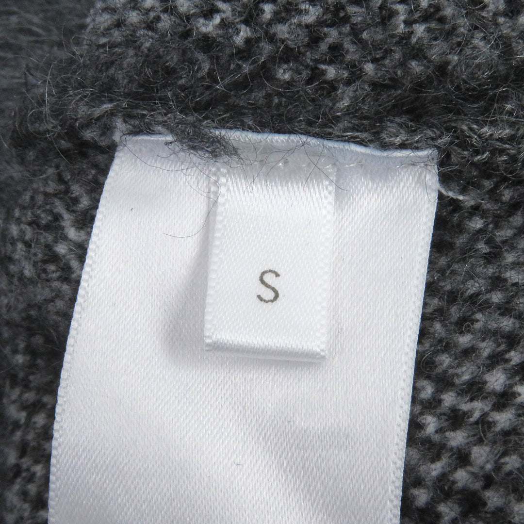 Excellent GIVENCHY knit Tag effect dog motif logo embroidered mohair sweater gray mohair mens S BM90H04Y9D