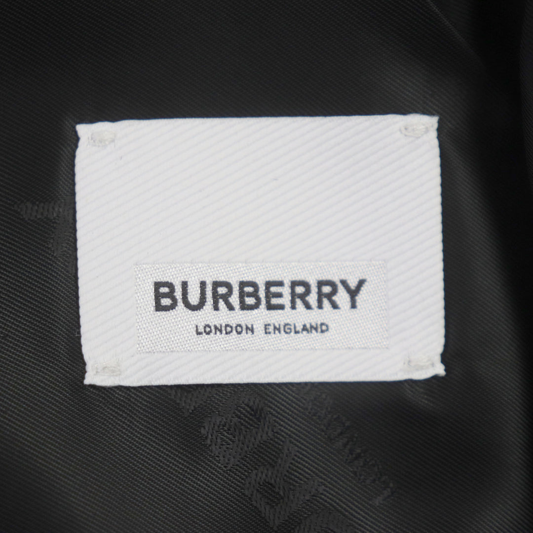 Pristine BURBERRY slacks Logo button hem design pants black wool mens 42 8048493