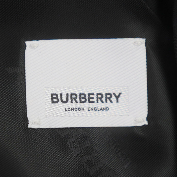 Pristine BURBERRY slacks Logo button hem design pants black wool mens 42 8048493