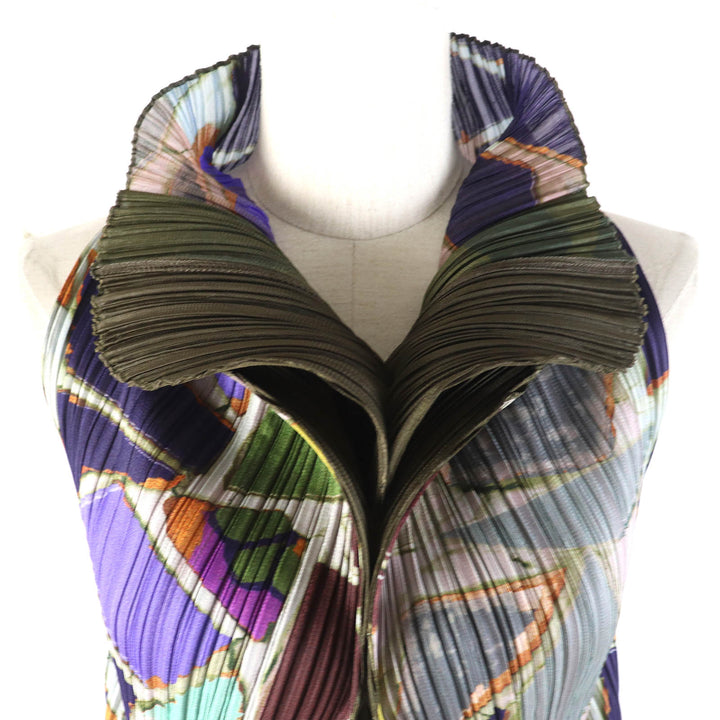 Excellent PLEATS PLEASE two-piece set purple polyester PP33-JK734 PP33-JG736