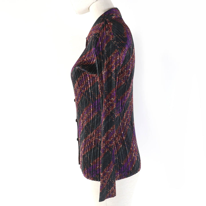 Excellent PLEATS PLEASE Long sleeve shirt All-over pattern design Women 3