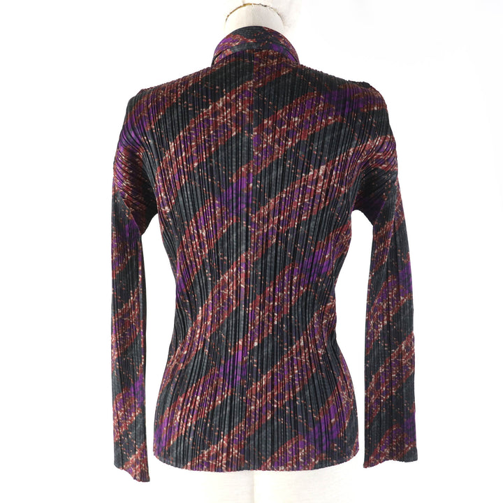 Excellent PLEATS PLEASE Long sleeve shirt All-over pattern design Women 3