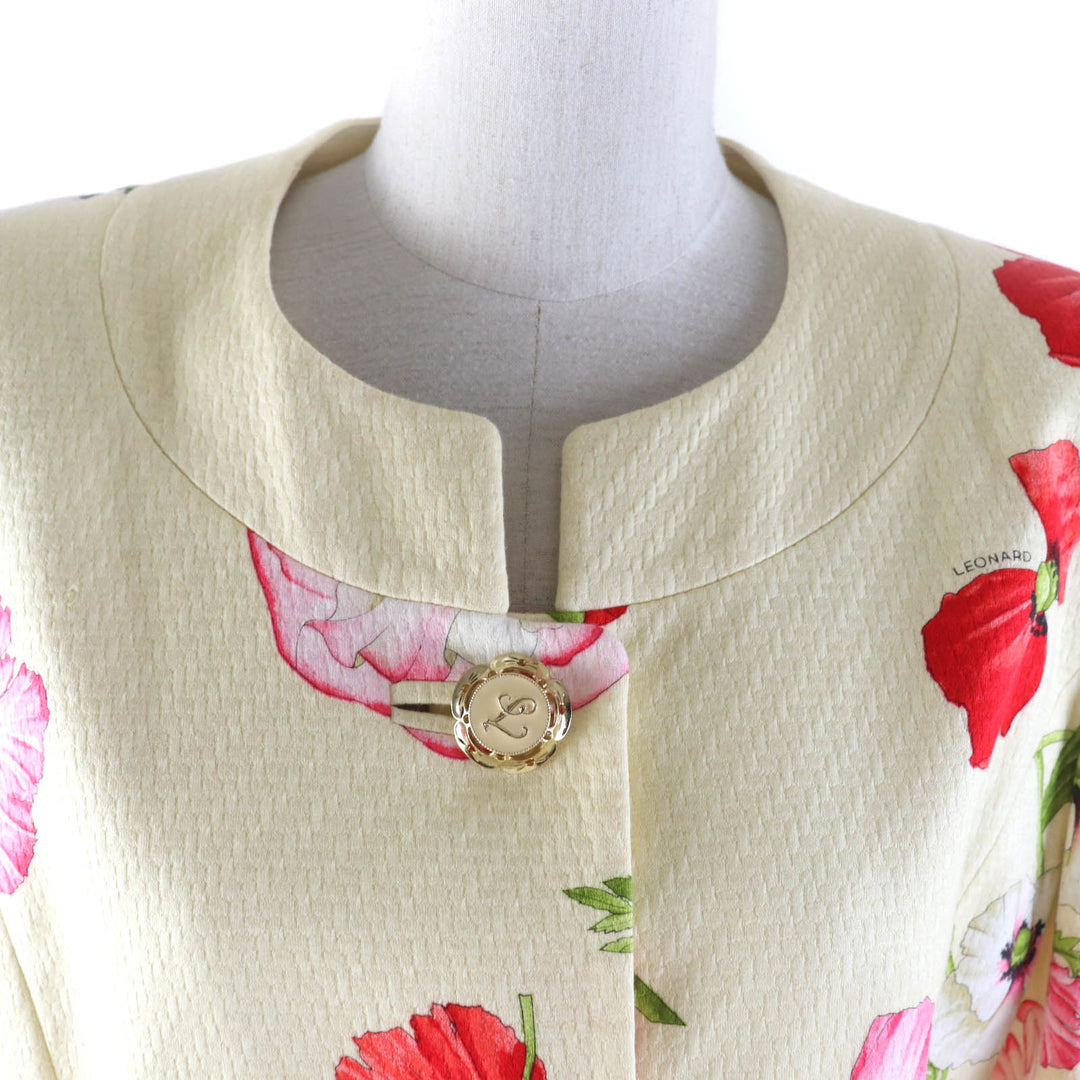 Excellent LEONARD FASHION collarless jacket cotton Multi cotton Women 11