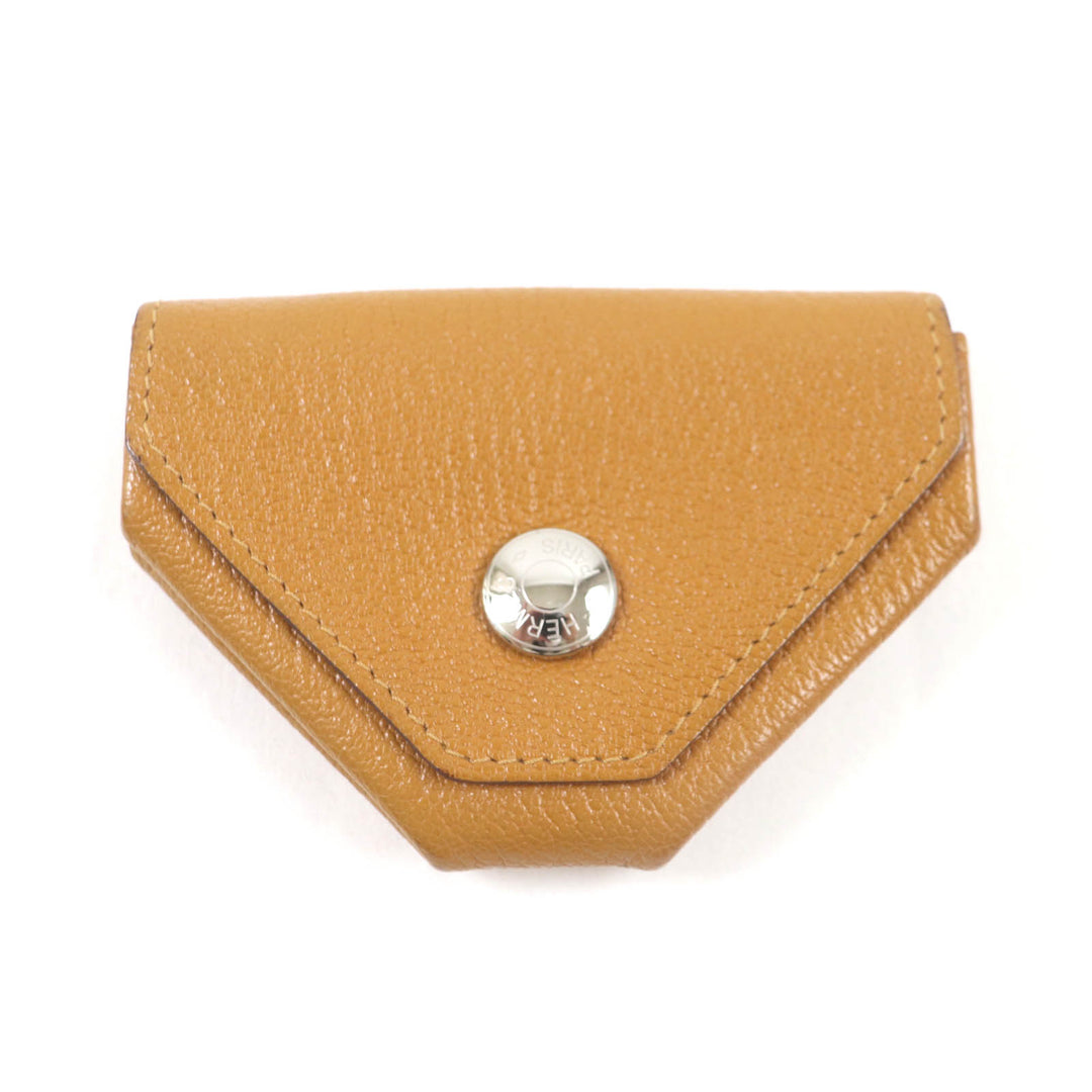 HERMES Coin case Revan Cattle Verso Bicolor Brown pink Shoble misol Women