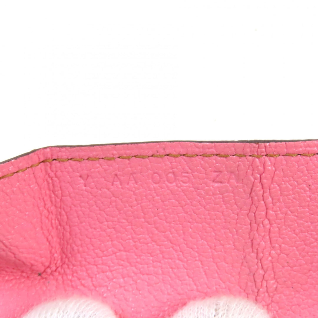 HERMES Coin case Revan Cattle Verso Bicolor Brown pink Shoble misol Women