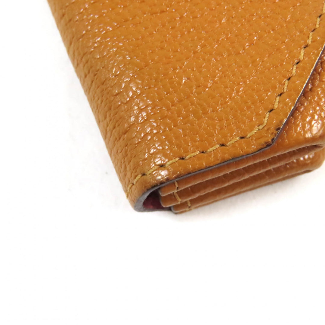 HERMES Coin case Revan Cattle Verso Bicolor Brown pink Shoble misol Women