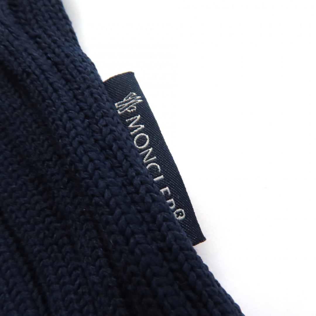 Pristine MONCLER overalls TUTA Crew neck sleeveless ribbed knit jumpsuit Navy Nylon Women M