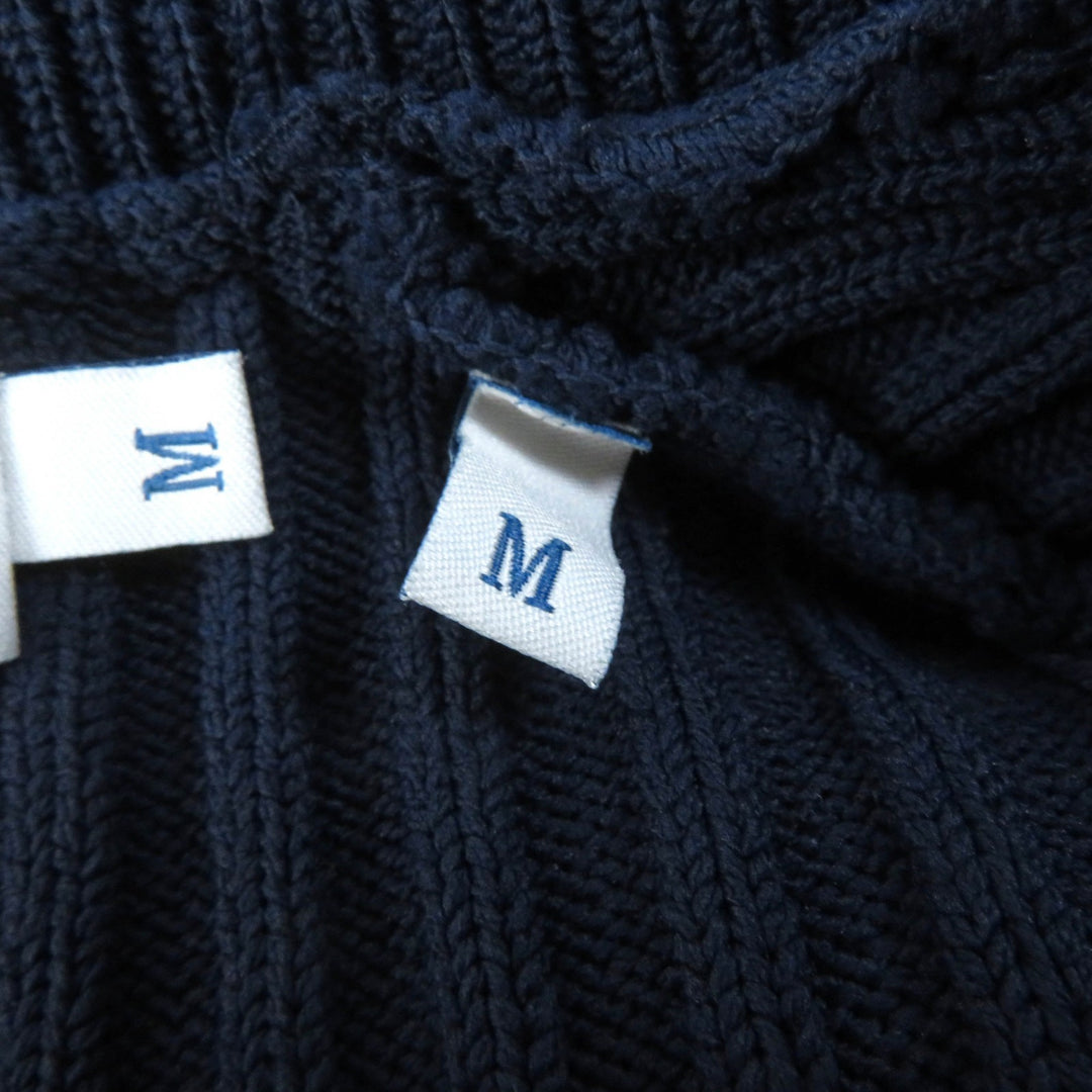 Pristine MONCLER overalls TUTA Crew neck sleeveless ribbed knit jumpsuit Navy Nylon Women M