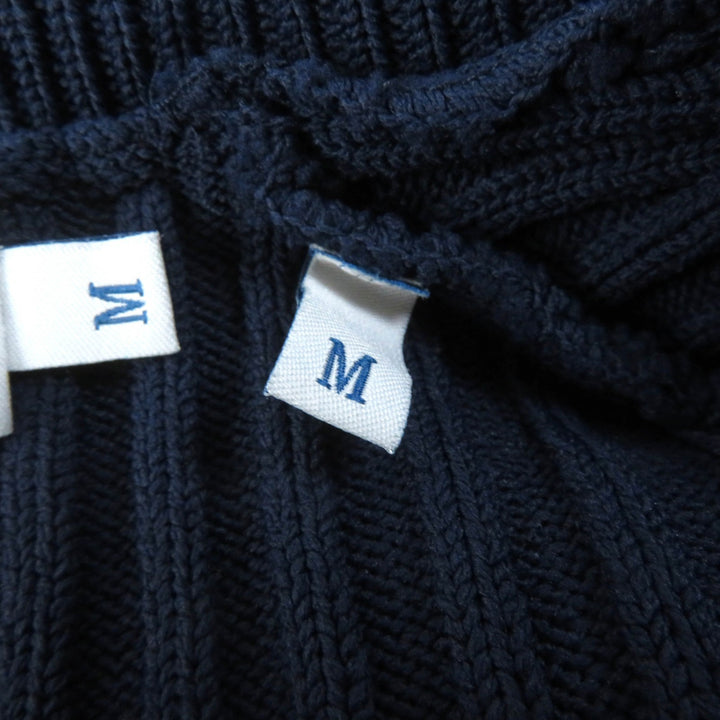 Pristine MONCLER overalls TUTA Crew neck sleeveless ribbed knit jumpsuit Navy Nylon Women M