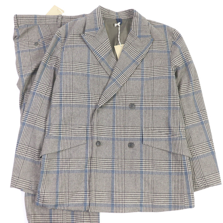 Pristine ts(s) two-piece set Check Pattern Brown Rayon mens 2 KT45FJ02/KT45FP0S
