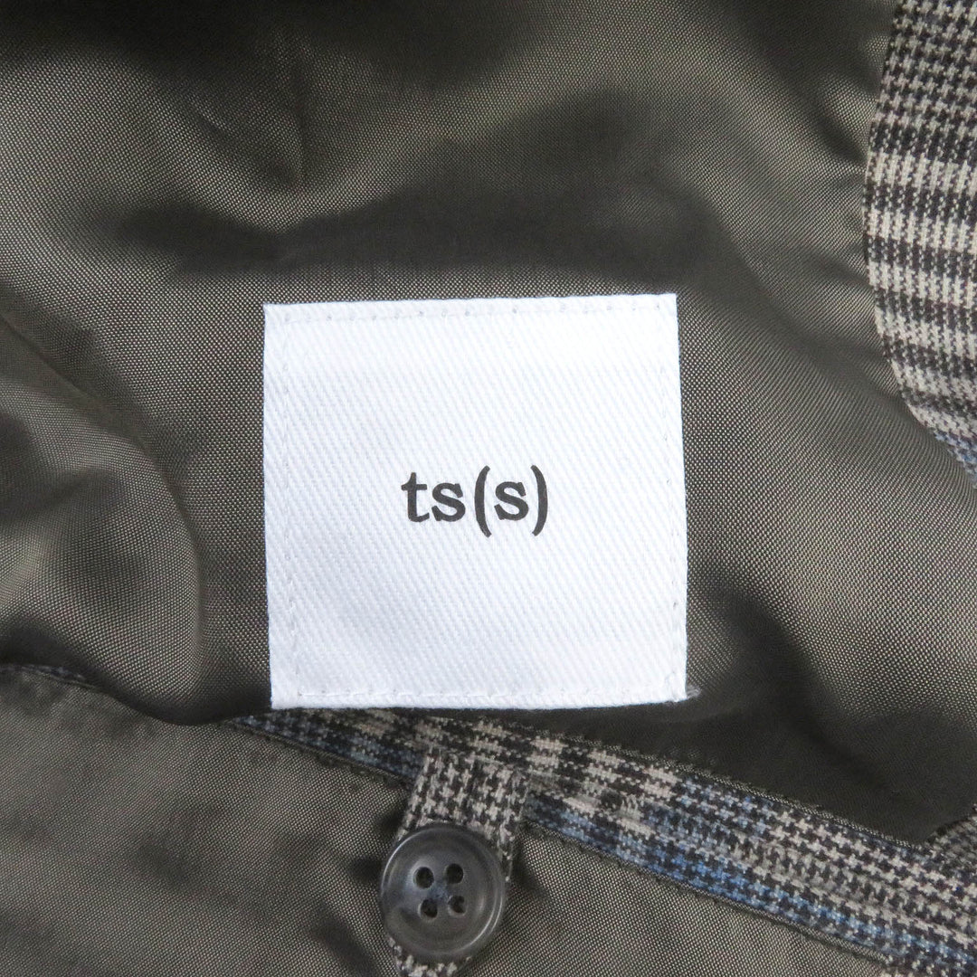 Pristine ts(s) two-piece set Check Pattern Brown Rayon mens 2 KT45FJ02/KT45FP0S