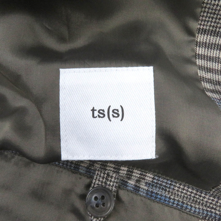 Pristine ts(s) two-piece set Check Pattern Brown Rayon mens 2 KT45FJ02/KT45FP0S