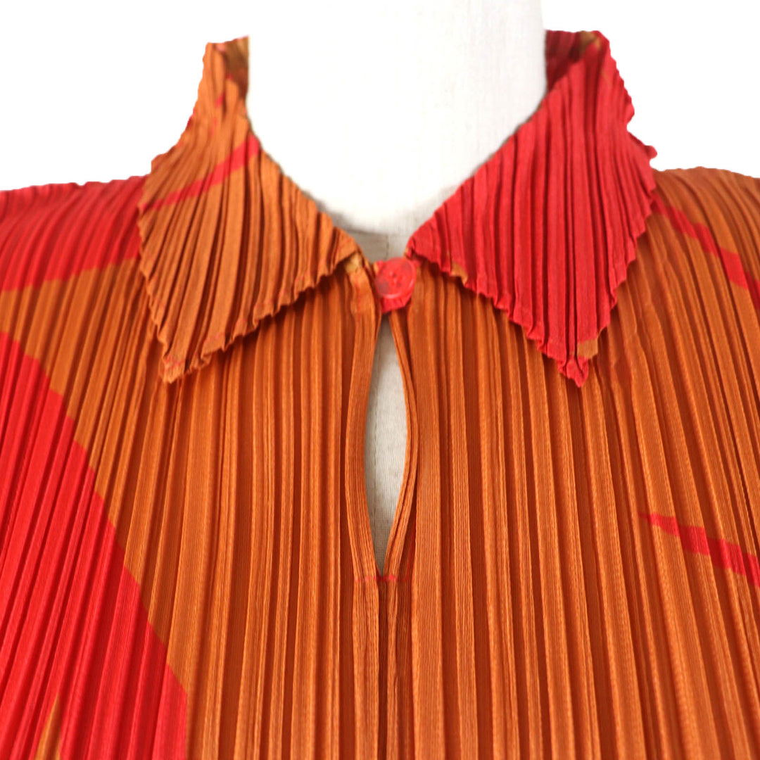 Pristine PLEATS PLEASE two-piece set short sleeve tops and skirts Red 3