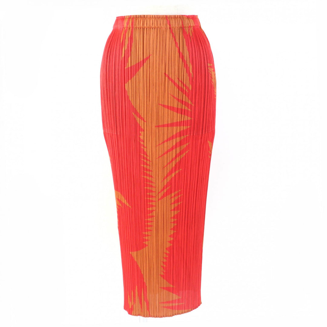 Pristine PLEATS PLEASE two-piece set short sleeve tops and skirts Red 3