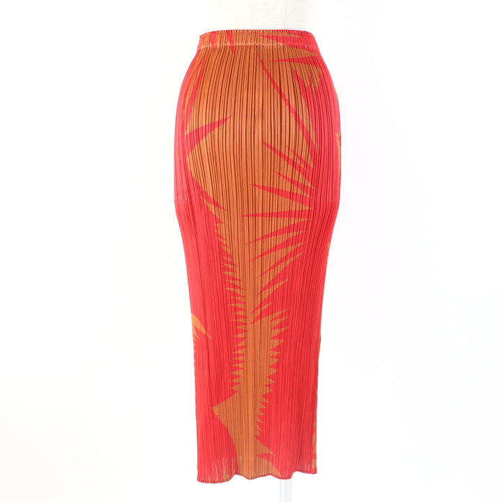 Pristine PLEATS PLEASE two-piece set short sleeve tops and skirts Red 3