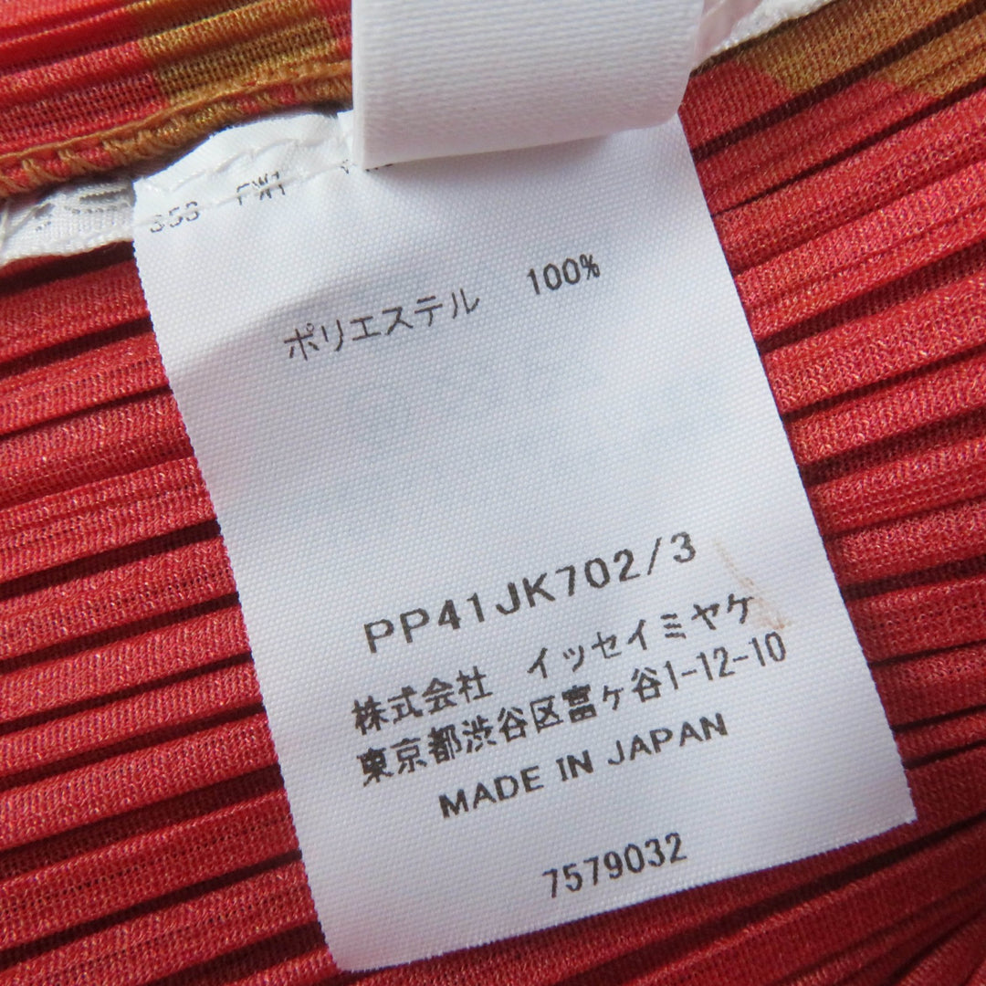Pristine PLEATS PLEASE two-piece set short sleeve tops and skirts Red 3