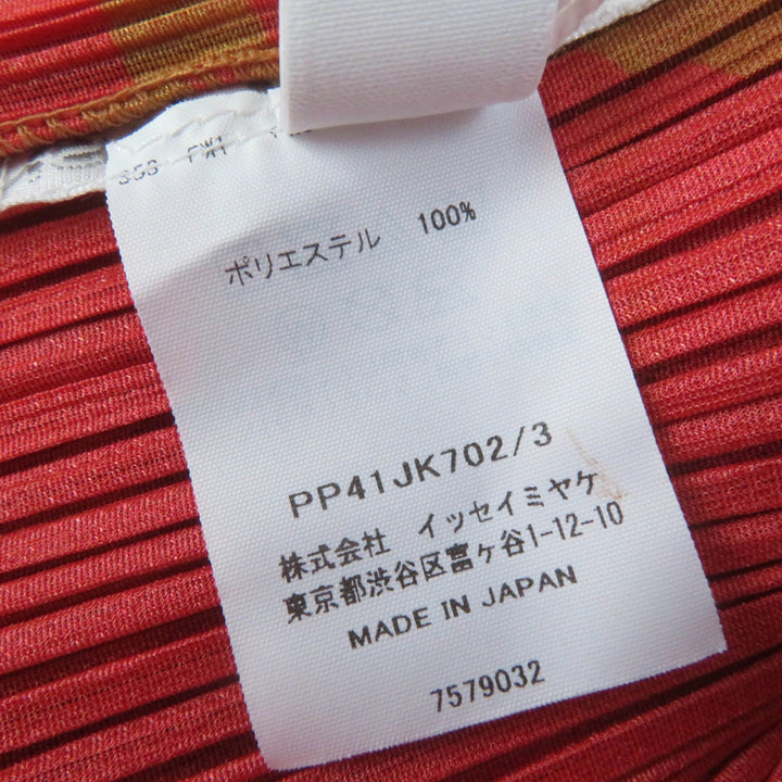 Pristine PLEATS PLEASE two-piece set short sleeve tops and skirts Red 3