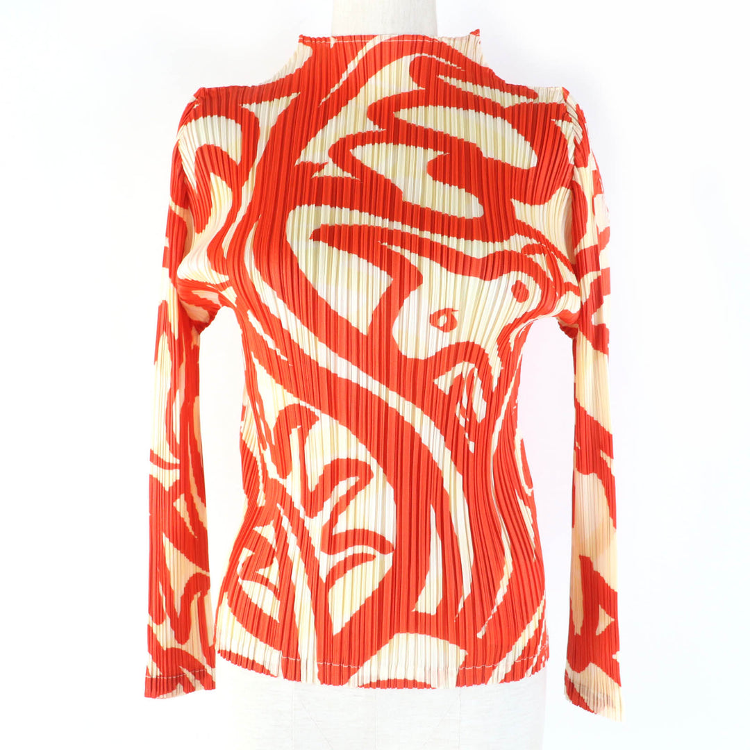 Pristine PLEATS PLEASE T-shirt Animal Print Long Sleeve series 3 PP33-JK711