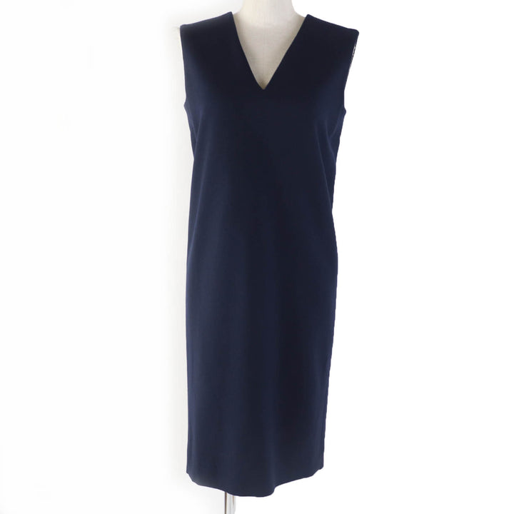 Excellent YOKO CHAN one piece Sleeveless with fake pearls wool 36 YCD-418-418