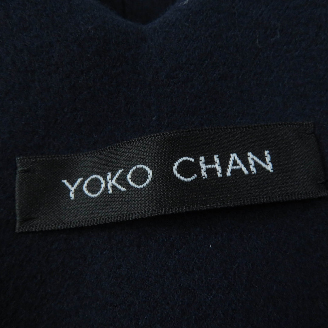 Excellent YOKO CHAN one piece Sleeveless with fake pearls wool 36 YCD-418-418