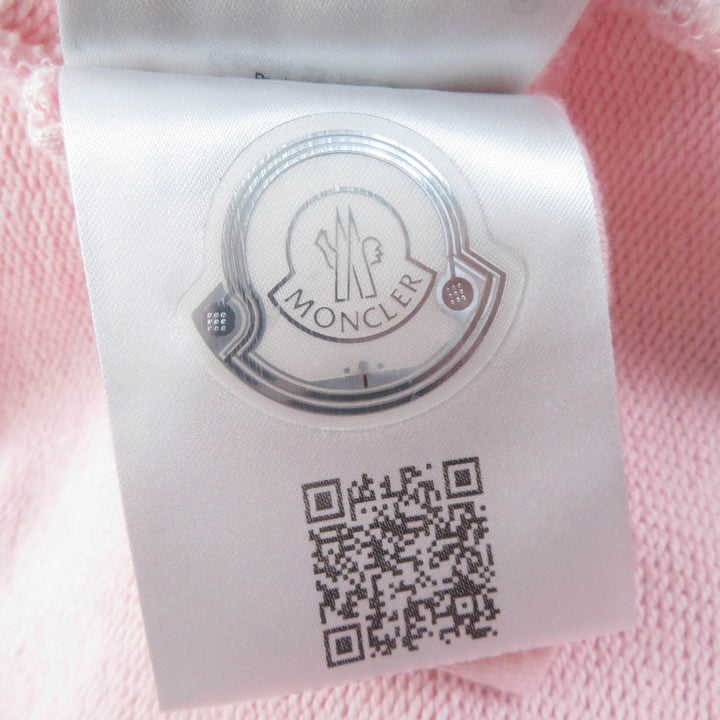 Great MONCLER hoodie HOODIE Logo patch and embroidered logo pink cotton Women L