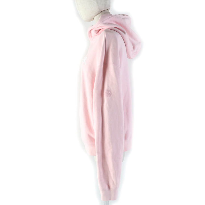 Great MONCLER hoodie HOODIE Logo patch and embroidered logo pink cotton Women L