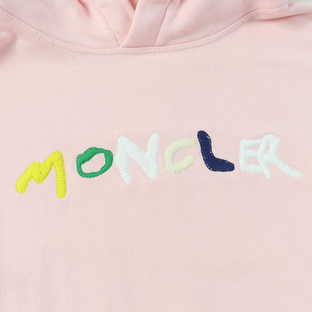 Great MONCLER hoodie HOODIE Logo patch and embroidered logo pink cotton Women L