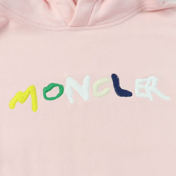 Great MONCLER hoodie HOODIE Logo patch and embroidered logo pink cotton Women L