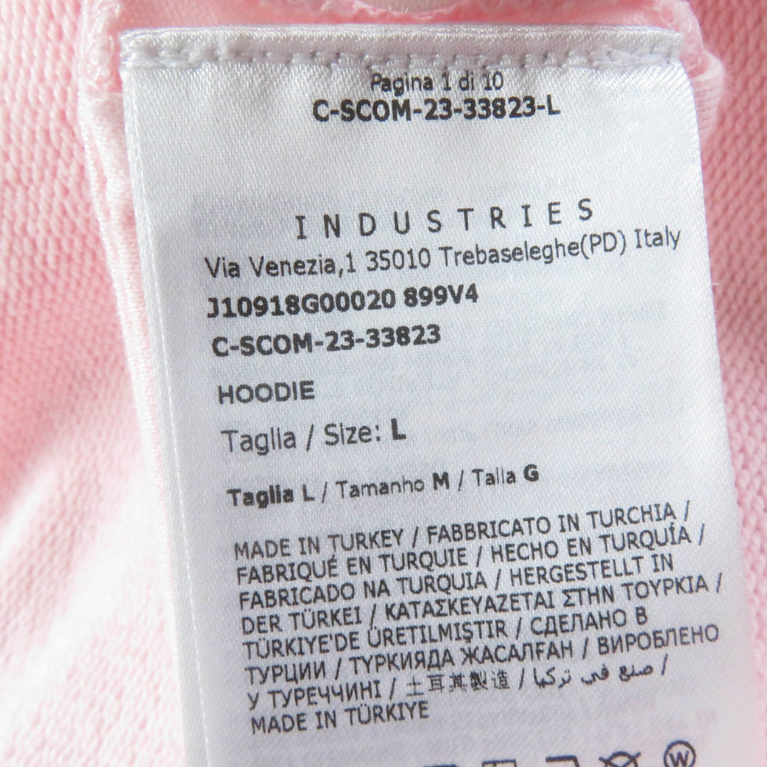 Great MONCLER hoodie HOODIE Logo patch and embroidered logo pink cotton Women L