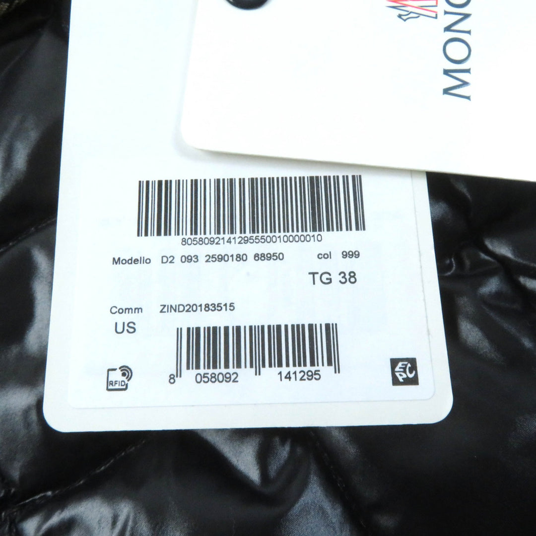 Pristine MONCLER skirt GONNA Trapezoid Quilted Down black Nylon Women 38