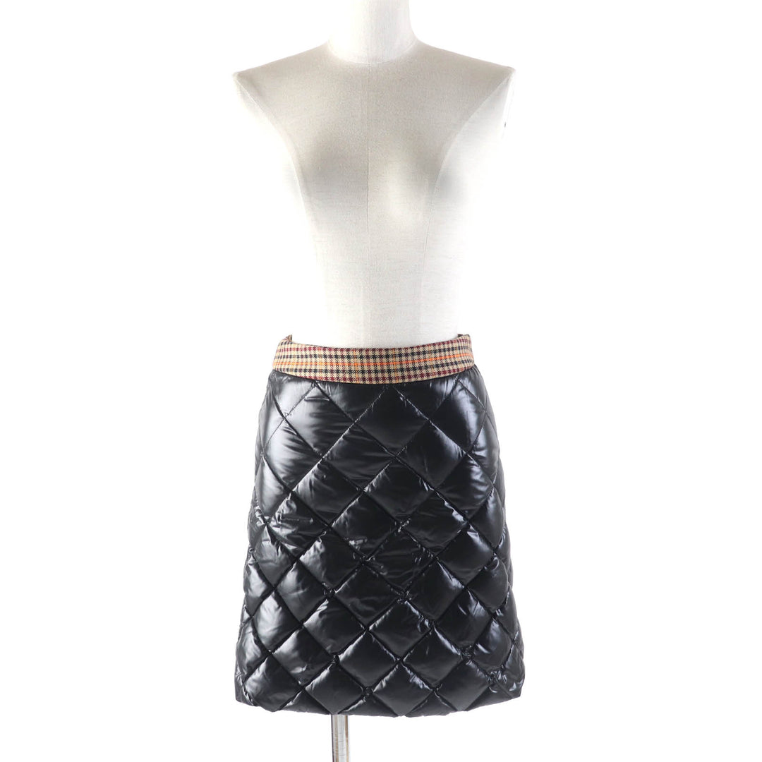 Pristine MONCLER skirt GONNA Trapezoid Quilted Down black Nylon Women 38