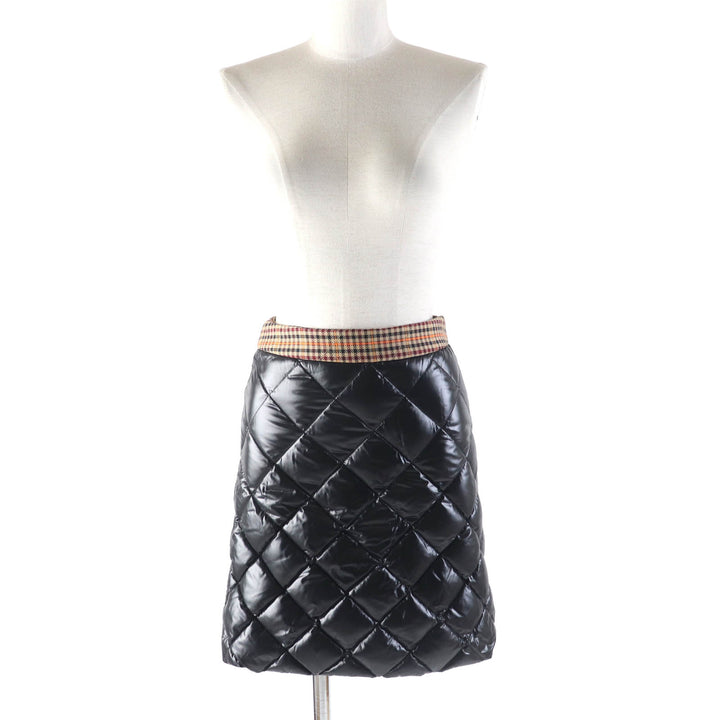 Pristine MONCLER skirt GONNA Trapezoid Quilted Down black Nylon Women 38