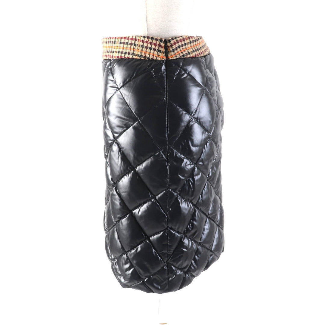 Pristine MONCLER skirt GONNA Trapezoid Quilted Down black Nylon Women 38