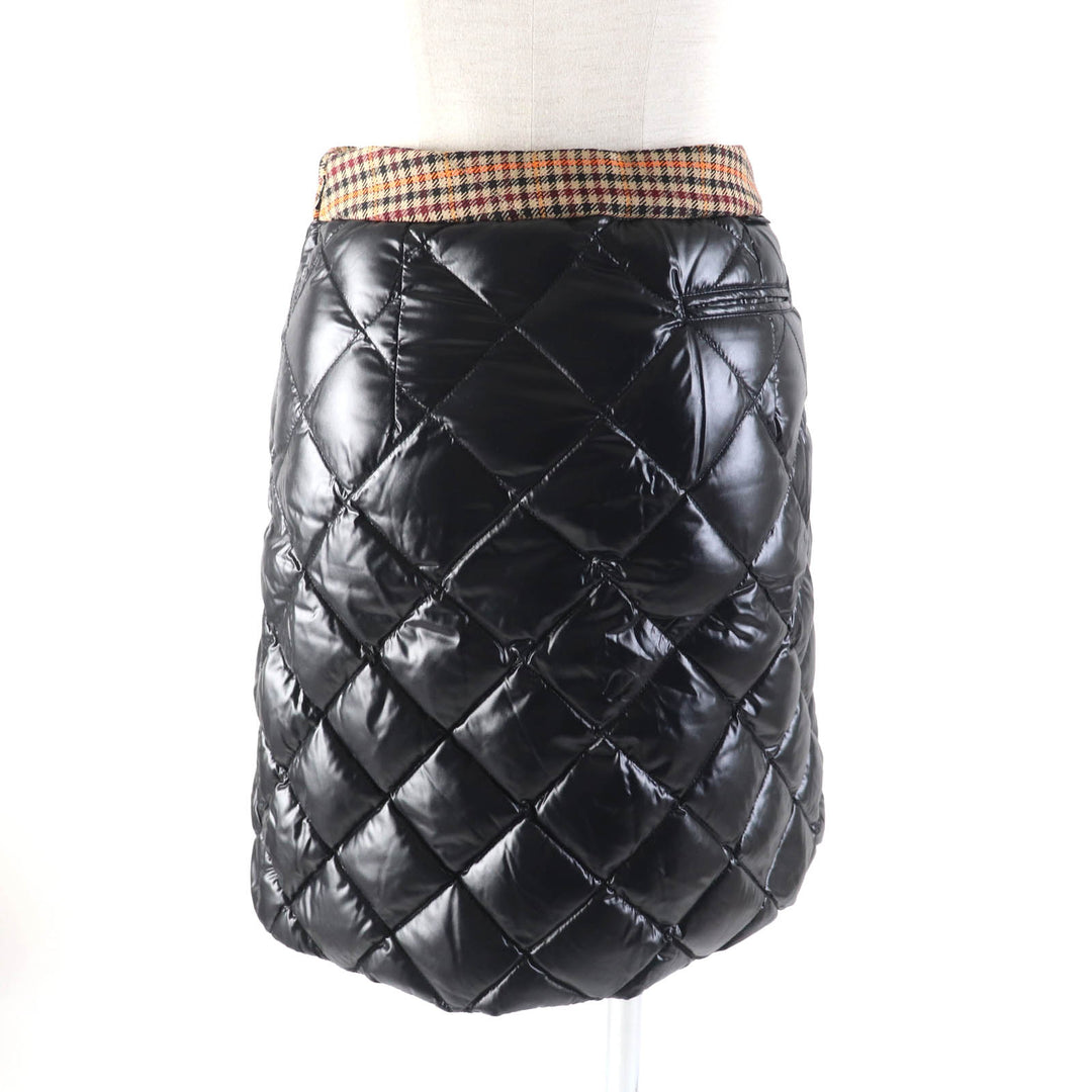 Pristine MONCLER skirt GONNA Trapezoid Quilted Down black Nylon Women 38