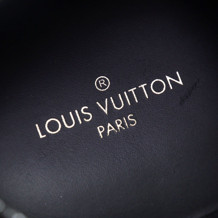 Excellent LOUIS VUITTON Low cut sneakers Metallic Damier logo toe cap lace-up 9 1A90GA